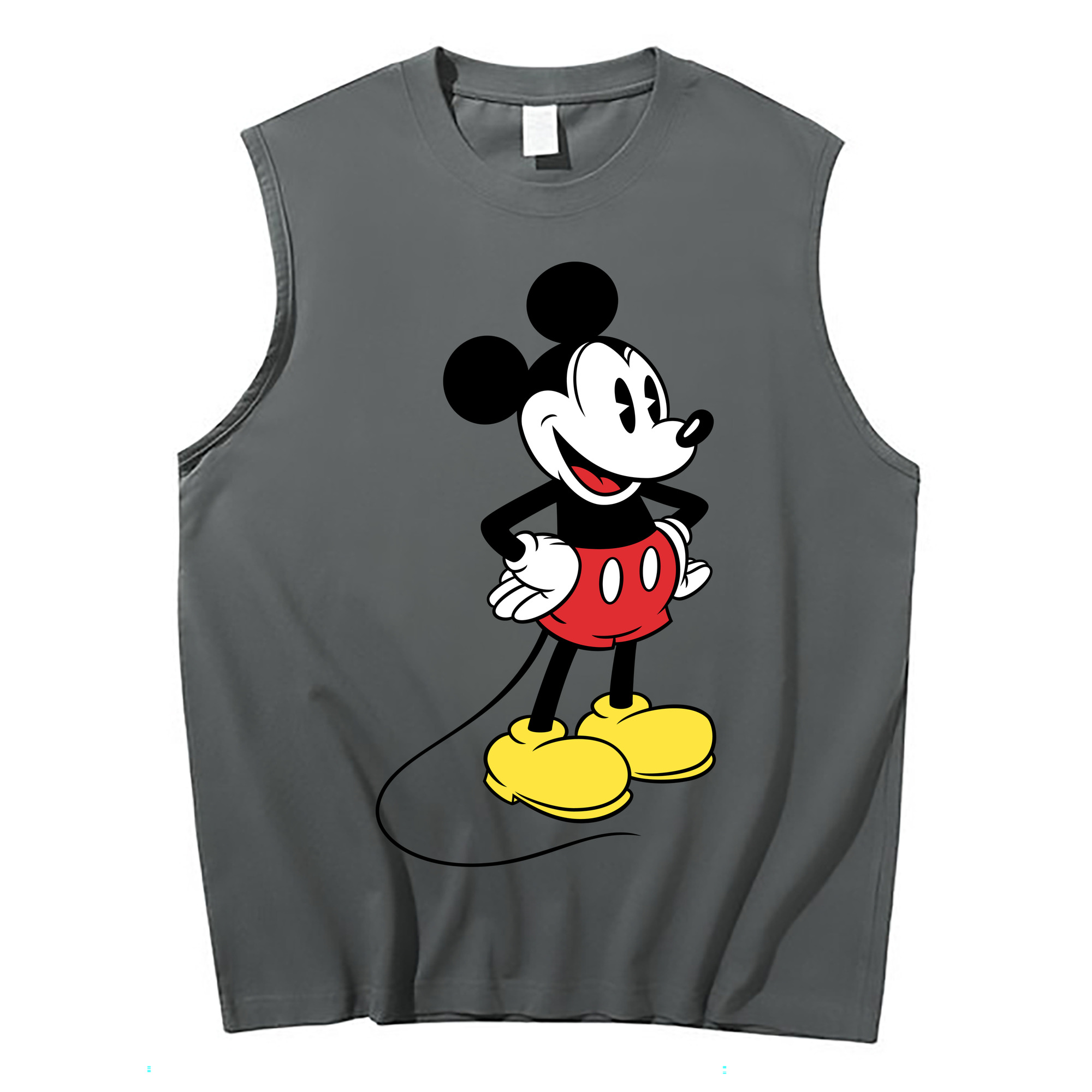 ミッキーマウス Mickey Mouse コットン100％タンクトップ（フロントプリント）